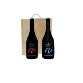 Sangria y Sidra ole en caja de madera
