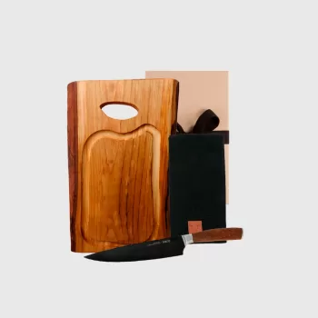 Cuchillo y Paño + Tabla Rústica Mediana